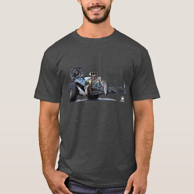Camiseta Estilingue legal Dragster do vintage (Frente)