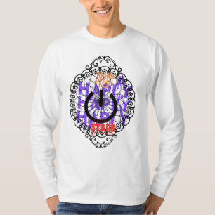 Camiseta estilista branca de camisola com padrão