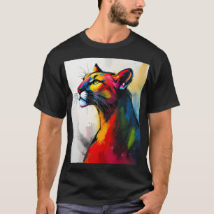 Camiseta Estilo 1960 Groovy Abstrato Cougar