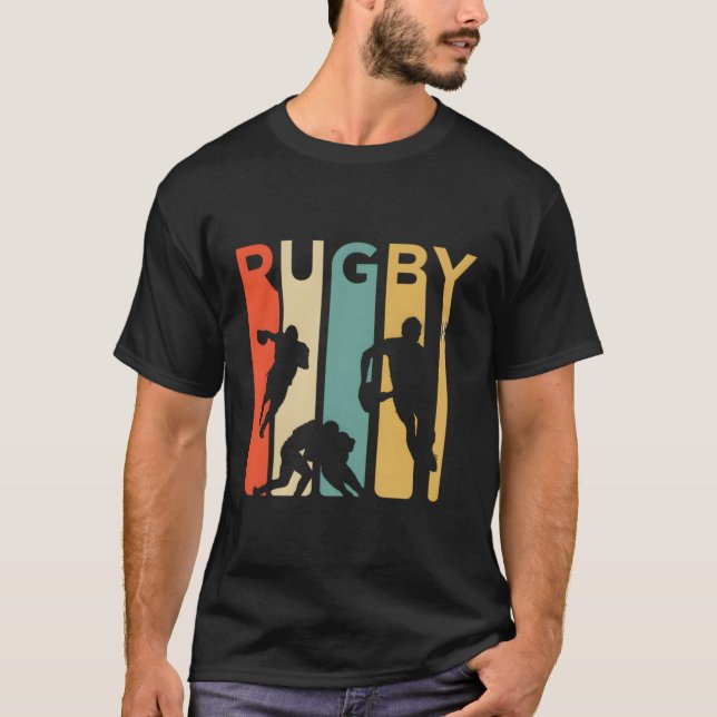 Camiseta Estilo 1970 Râguebi (Frente)