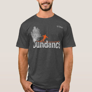 Camiseta Estilo 1980s Sundance Utah Vintage Skiing
