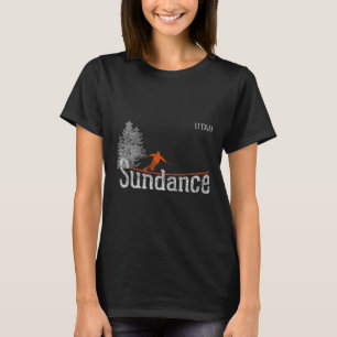 Camiseta Estilo 1980s Sundance Utah Vintage Skiing