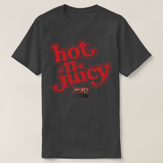 Camiseta Estilo 70s HotNJuicy 1977 (Frente do Design)