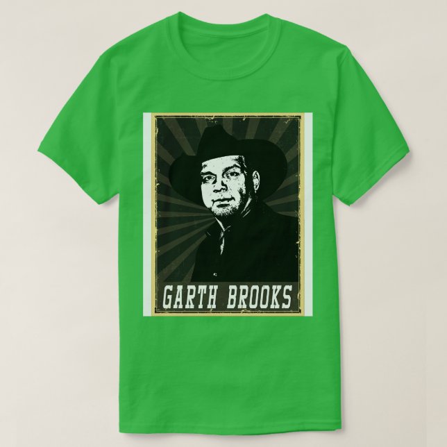 Camiseta Estilo 80s Garth Brooks TShirt (Frente do Design)