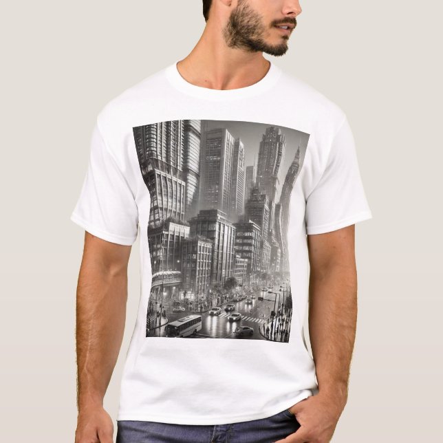 Camiseta Estilo 90s preto e branco (Frente)