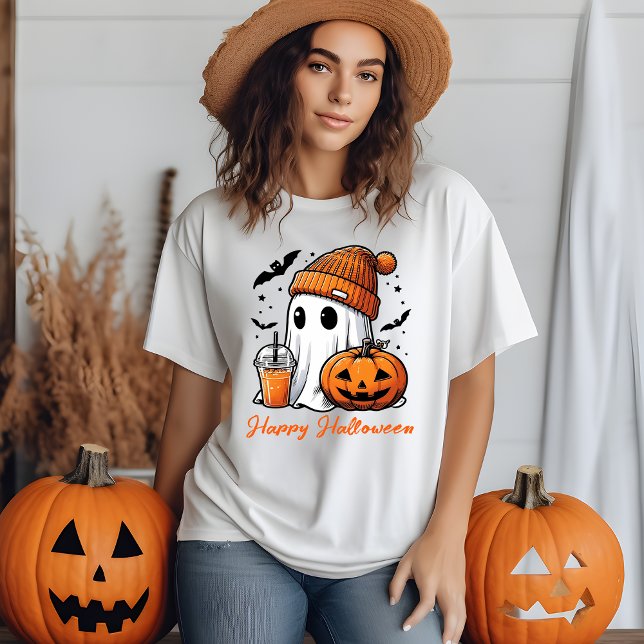 Camiseta Estilo Adoravelmente Louco: Feliz Fantasma no Hall (Criador carregado)