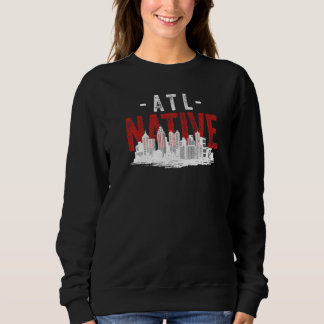 Camiseta Estilo Angustiado Atlanta Geórgia Nativo Caseiro
