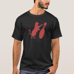 Camiseta Estilo Angustiado Gatinho Derrubando Pino de Bolic