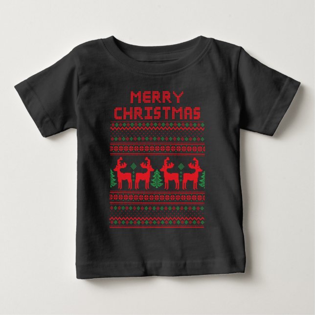 Camiseta estilo arte pixel NATAL FELIZ (Frente)