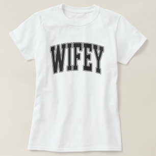 Camiseta Estilo atlético feminino Wifey Varsity