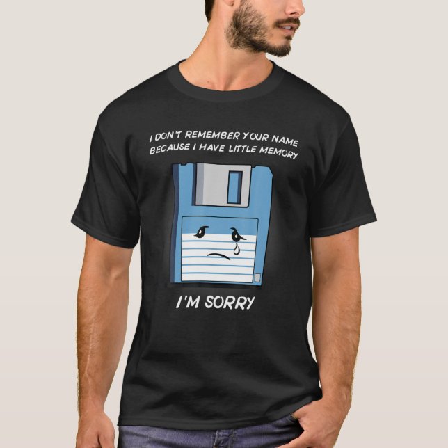Camiseta Estilo Básico de Design de Limpa de Memória de Dis (Frente)
