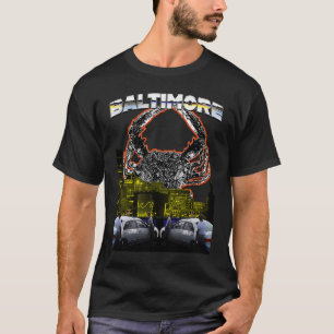 Camiseta Estilo Bootleg Baltimore Skyline Vintage 90s