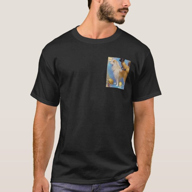 Camiseta Estilo Canino Cães se divertem (Frente)