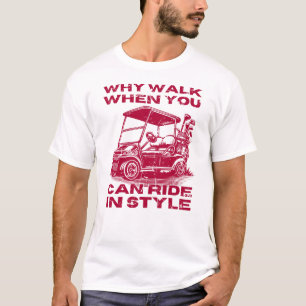 Camiseta Estilo Carrinho De Golfe Engraçado