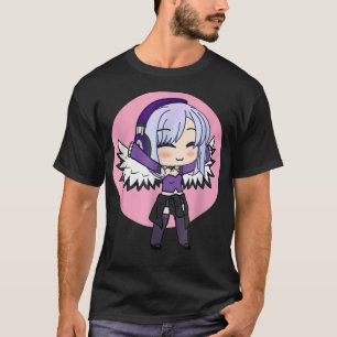 Camiseta Estilo Chibi Bonito, Menina De Animação Kawaii Com