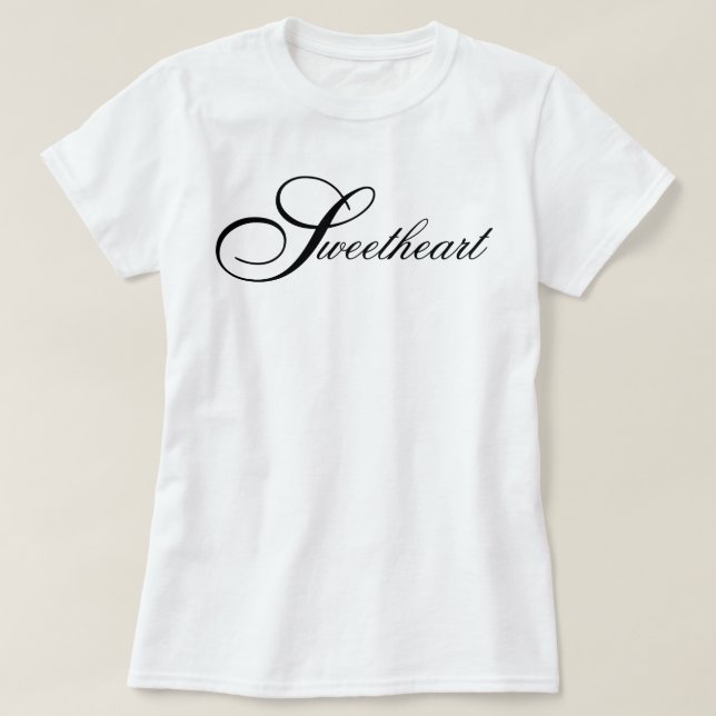 Camiseta Estilo clássico chique de letra "Querida" (Frente do Design)