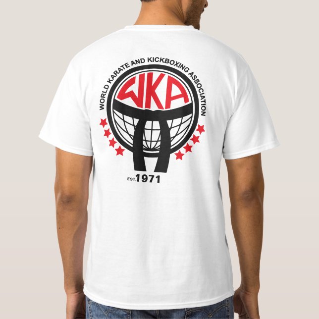 Camiseta estilo clássico de kickboxing karate (Verso)