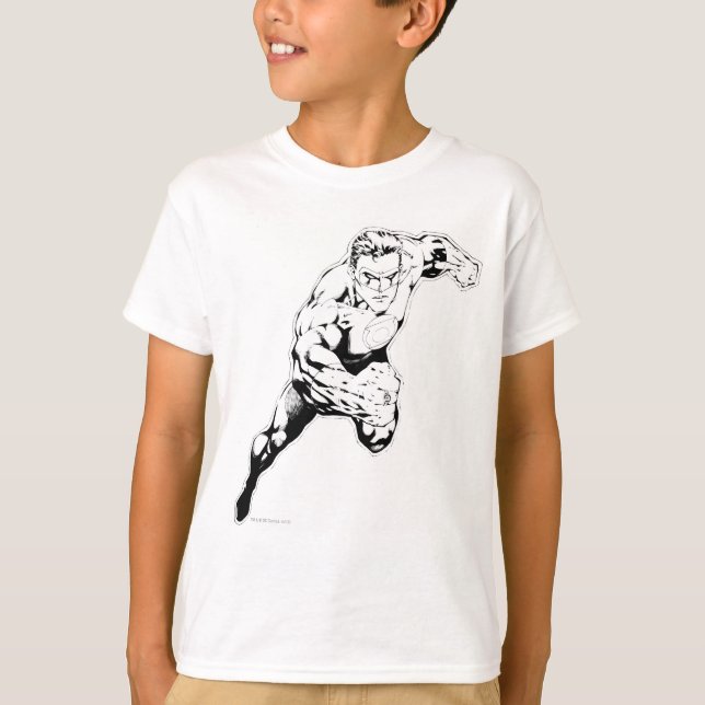 Camiseta Estilo cômico - Salto rápido, preto e branco (Frente)