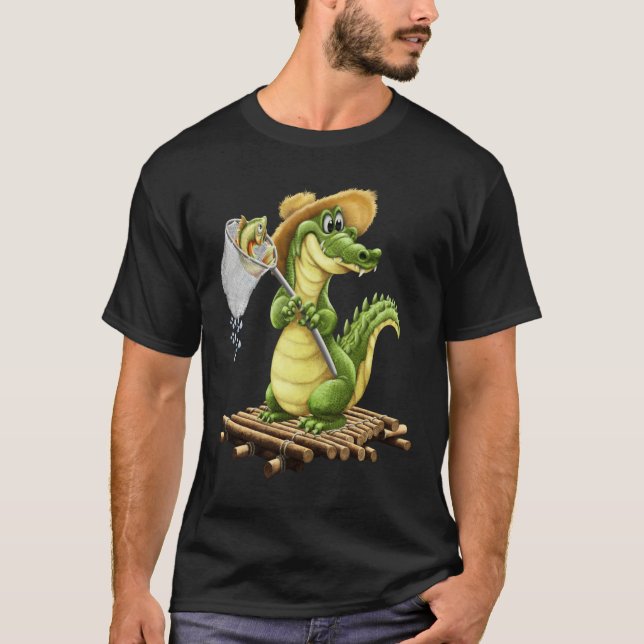 Camiseta Estilo Crocodilo de Almoço (Frente)