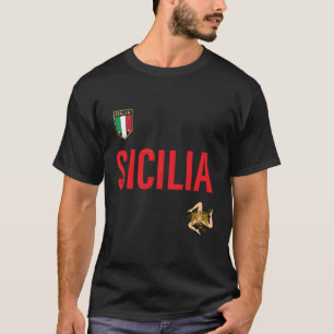 Camiseta Estilo Da Equipe Sicília Com Trinacria E Italia Sh