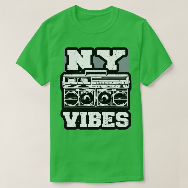 Camiseta Estilo da Nova Iorque da NY Vibes (Frente do Design)