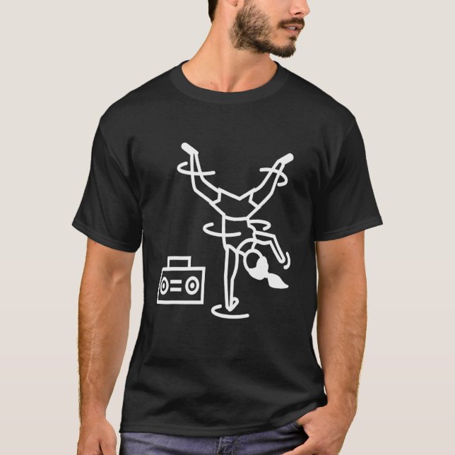 Camiseta Estilo da Rua Hiphop Breakdance (Frente)