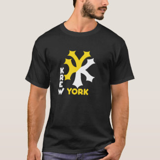 CAMISETA ESTILO DA RUA KREW YORK - LOGOTIPO BRIGHT DE 2 COR