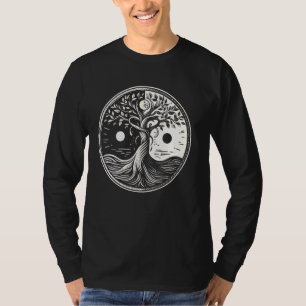 Camiseta Estilo da tatuagem da vida em árvore Vibe Mandala