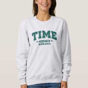Camiseta Estilo da Universidade Retro Kdrama Design de Arte