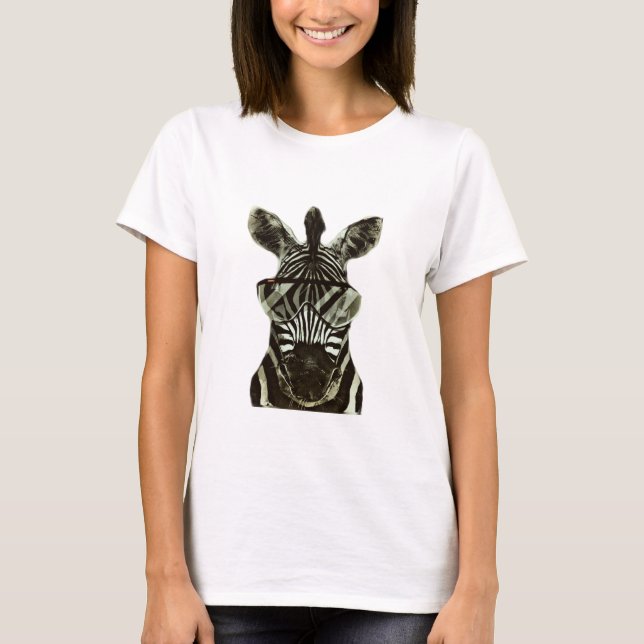 Camiseta Estilo da zebra do hipster (Frente)