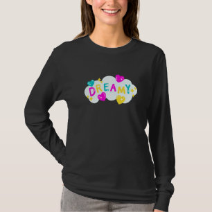 Camiseta Estilo de Adesivo Fofo Sonhador Feminino