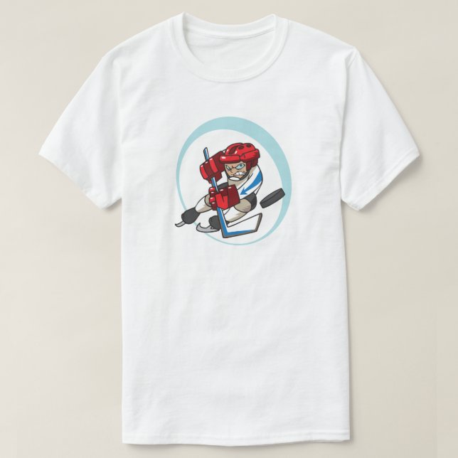 Camiseta Estilo de Animação de Hóquei no Gelo Ilustração Jo (Frente do Design)