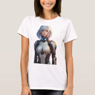 Camiseta Estilo de anime Cyborg feminino