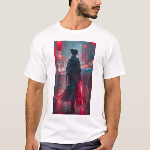 Camiseta Estilo de Anime Único Estilo de Febre Androgênio A