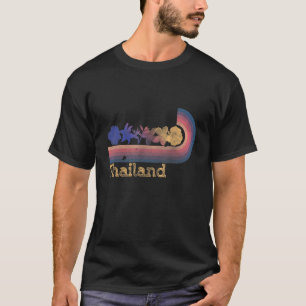Camiseta Estilo de anos 80 das Flores Tropicais na Tailândi