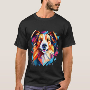 Camiseta Estilo de Arte de Cubismo Canino