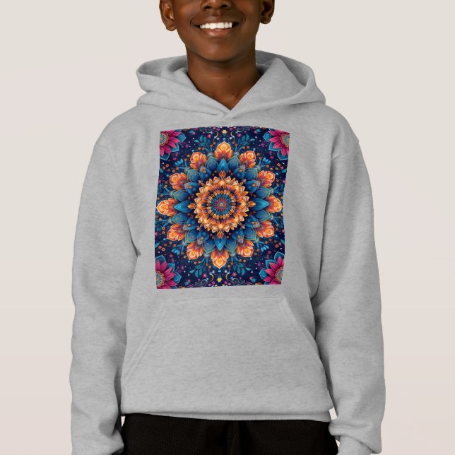 Camiseta Estilo de Arte Digital Flor de Mandala-23907 (Frente)