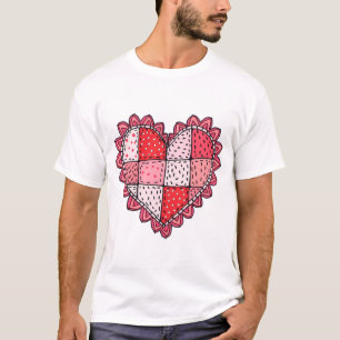Camiseta Estilo de arte doodle do Dia dos Namorados Coração