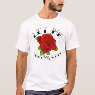 Camiseta Estilo de Arte Flash de Tatuagem Rosa T