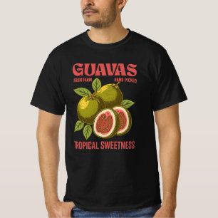 Camiseta Estilo de Arte Gráfica Comercial da Fruta de Guava