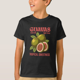 Camiseta Estilo de Arte Gráfica Comercial da Fruta de Guava