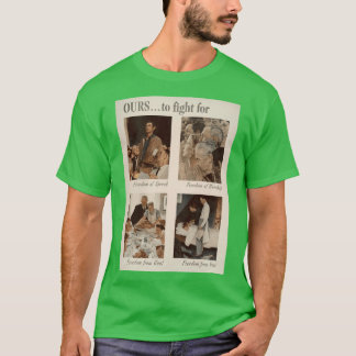 Camiseta estilo de arte norman rockwell3 amigo engraçado