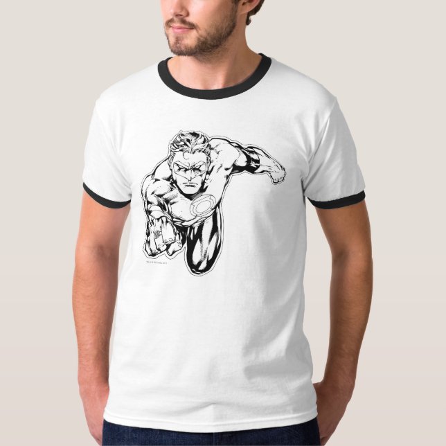 Camiseta Estilo de banda desenhada - Anel na frente, Preto  (Frente)
