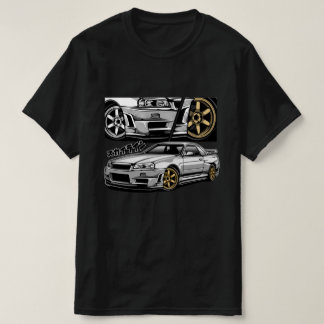Camiseta Estilo de banda desenhada GT-R Skyline R34