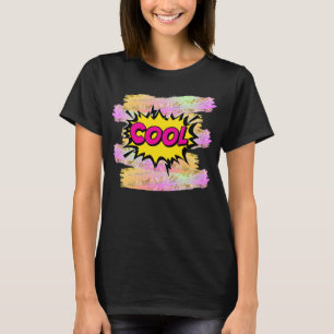 Camiseta Estilo de banda desenhada Pop Arte Retro Amarelo R