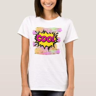 Camiseta Estilo de banda desenhada Pop Arte Retro Amarelo R