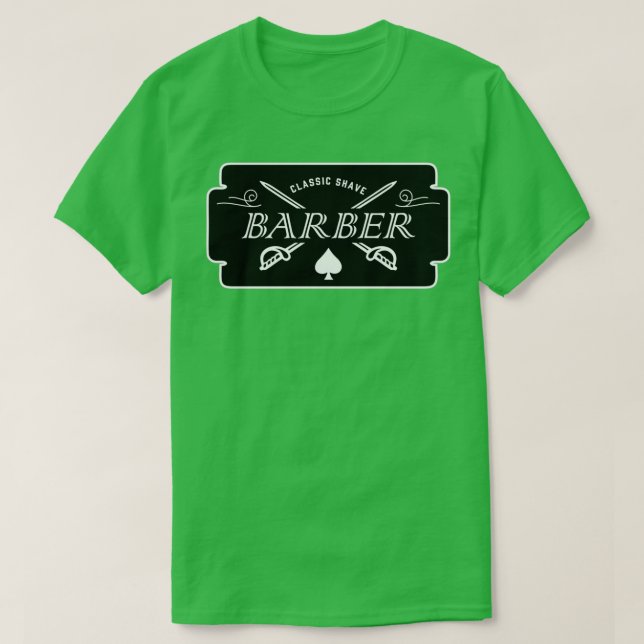 Camiseta Estilo de barbeiro (Frente do Design)