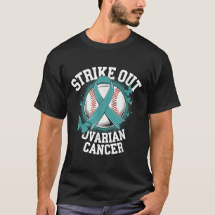 Camiseta Estilo de Basebol de Consciência do Câncer de ovár
