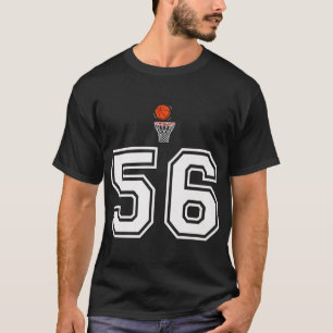 Camiseta Estilo de Basquete 56 Número Premium Branco Vintag