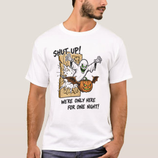 Camiseta Estilo de Bengala Engraçado Fantasma e Arte de Abó
